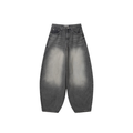 Curved Balloon Pants - Grey