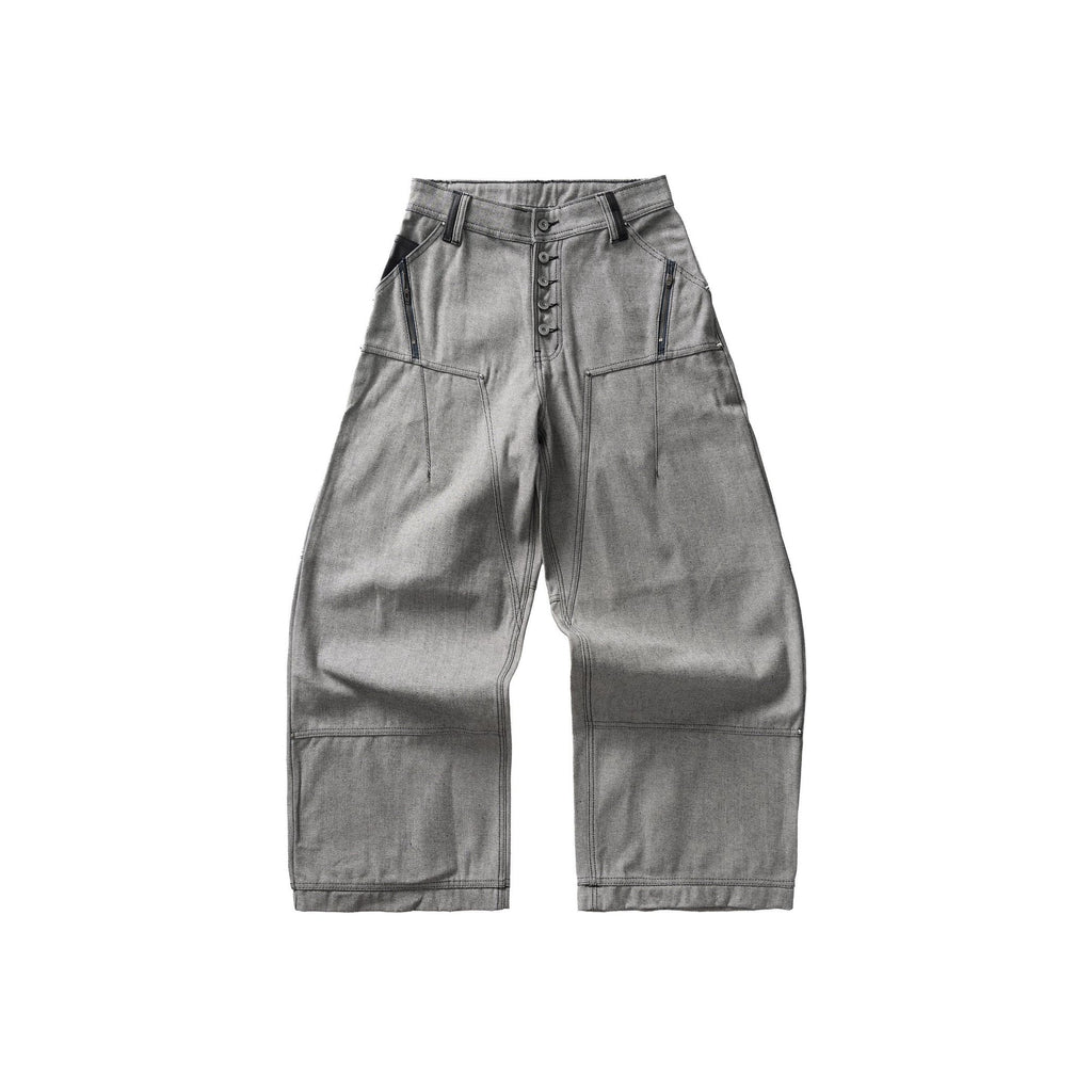 INSIDE OUT RAW DENIM BAGGY JEANS