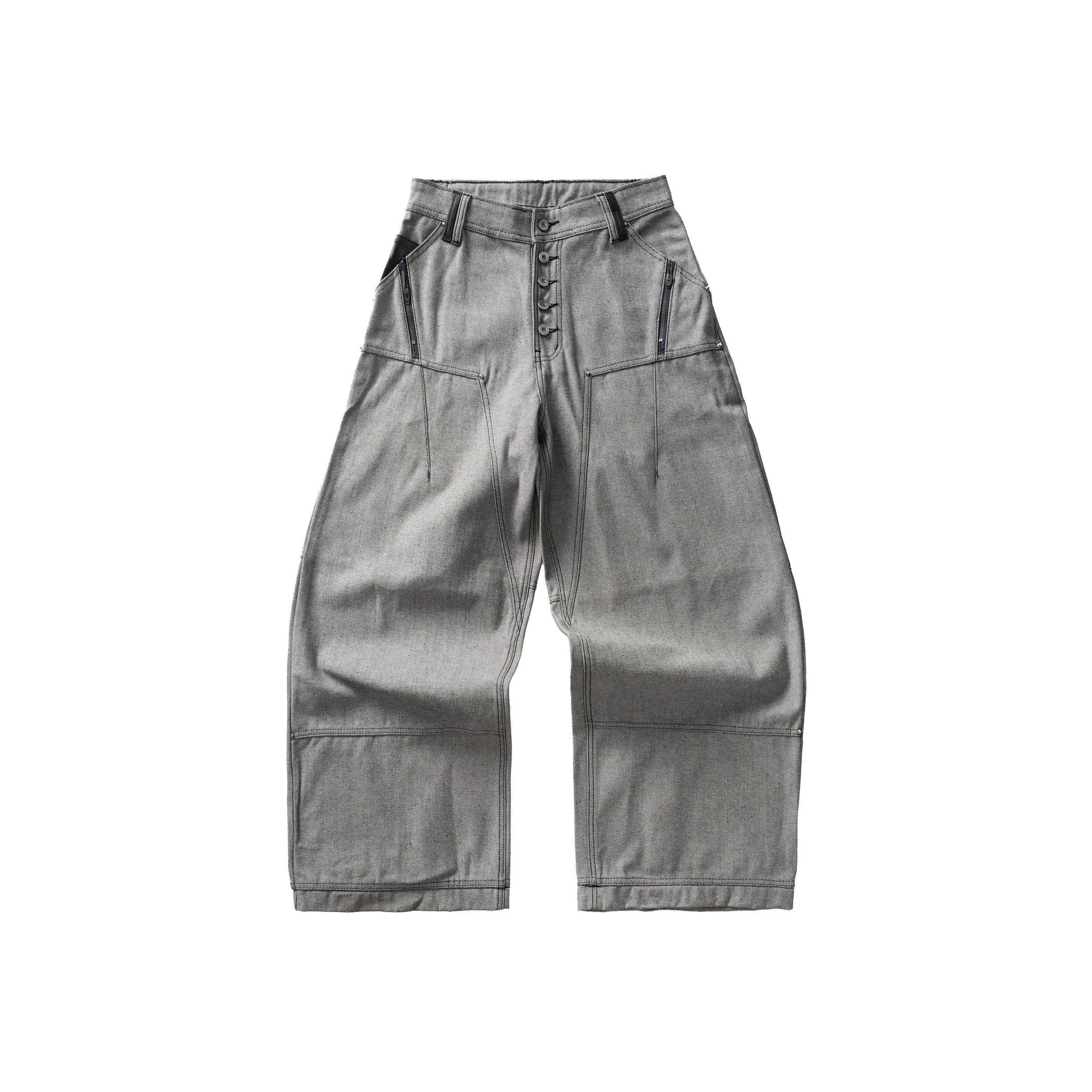 INSIDE OUT RAW DENIM BAGGY JEANS