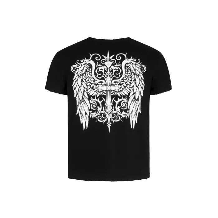 REGULAR T-SHIRT – CROSS STUD / ANGEL BACK
