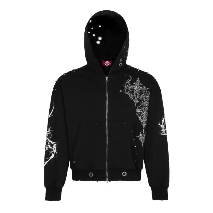 HOODIE ZIP BOXY “CYBER SIGIL”