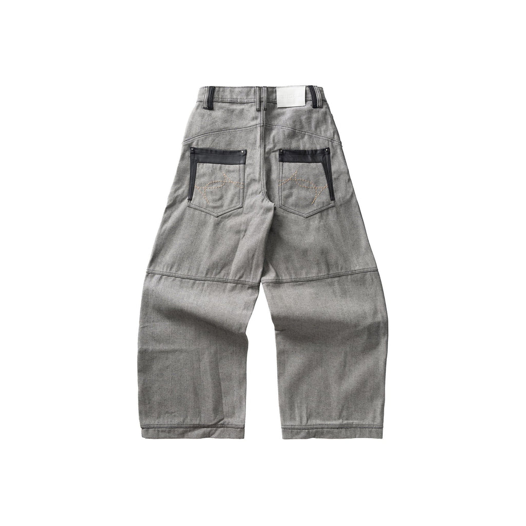 INSIDE OUT RAW DENIM BAGGY JEANS