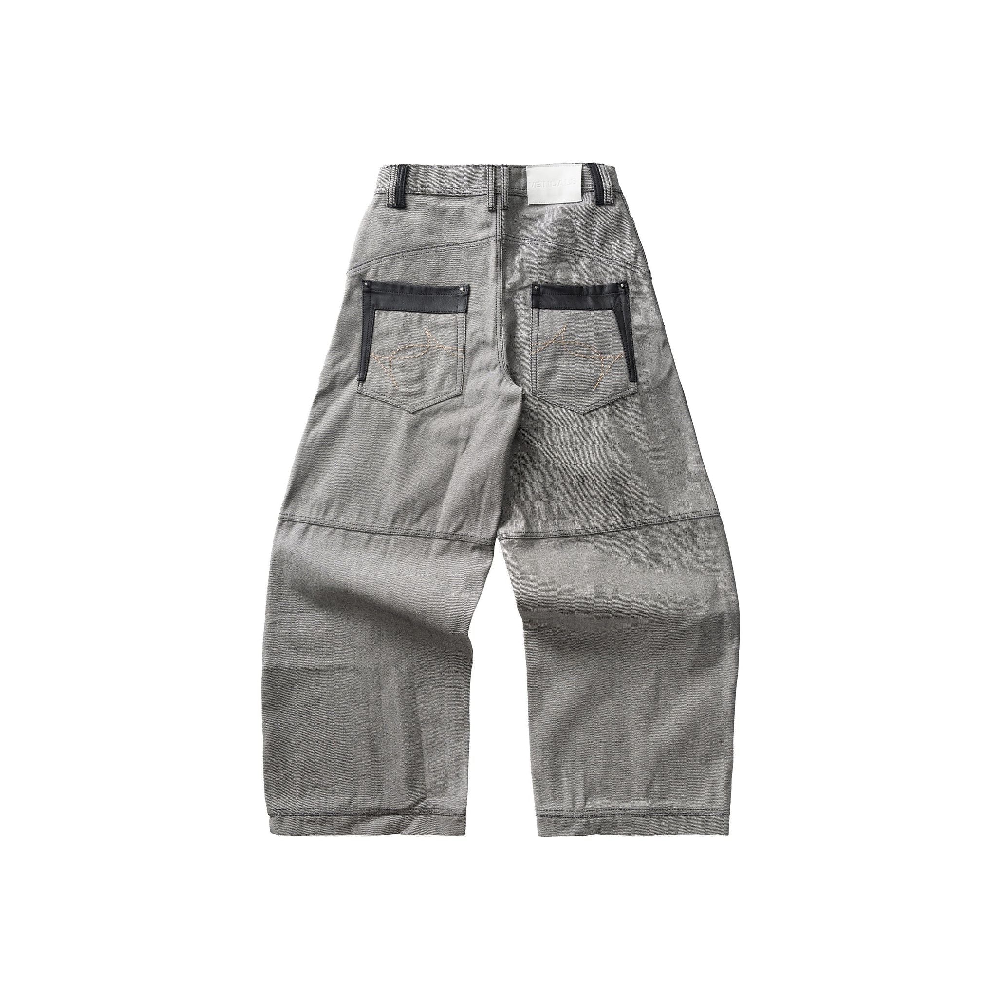 INSIDE OUT RAW DENIM BAGGY JEANS