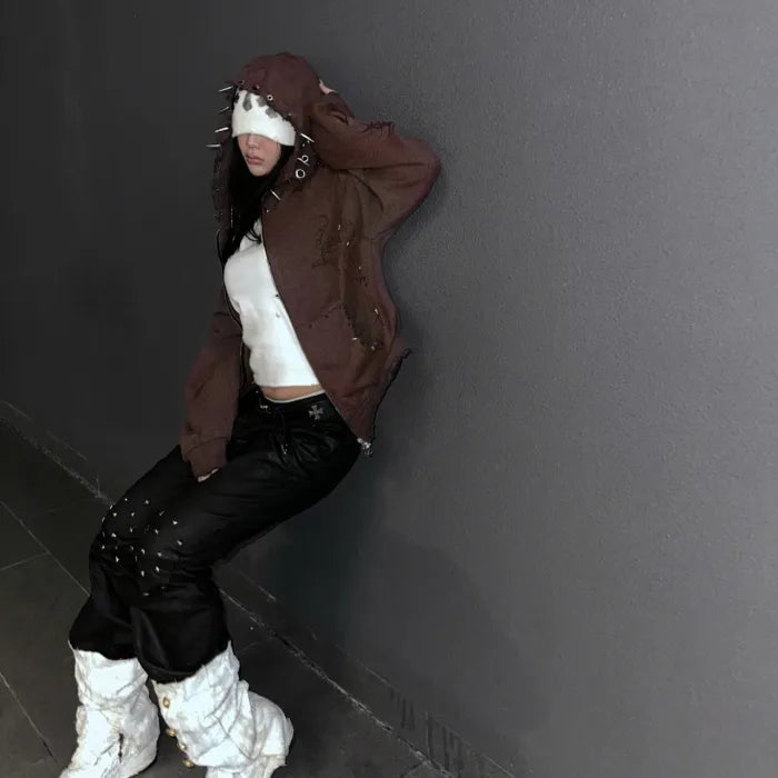 LIMITED HOODIE BOXY “SCARRED WASH”