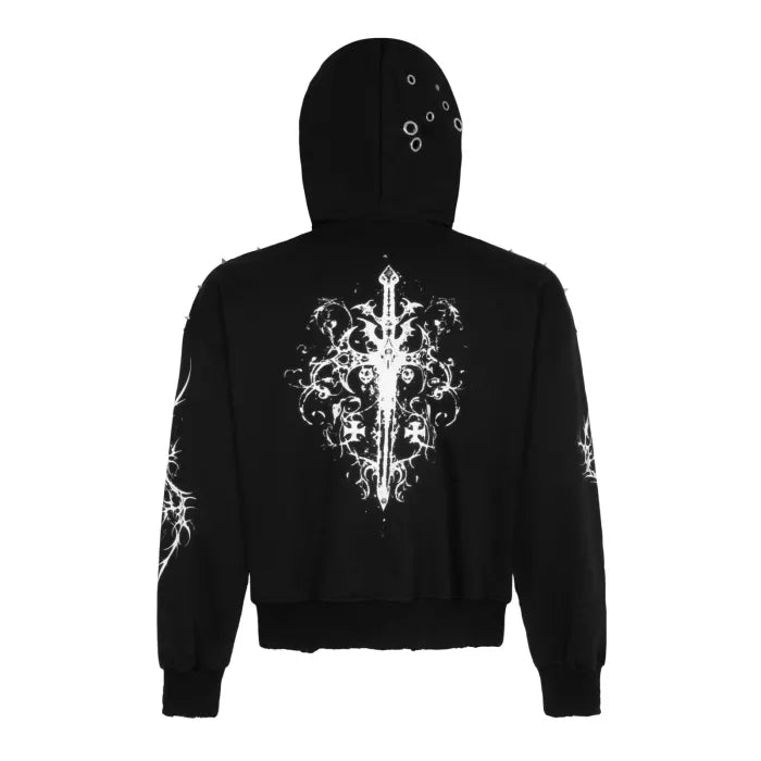 HOODIE ZIP BOXY “CYBER SIGIL”