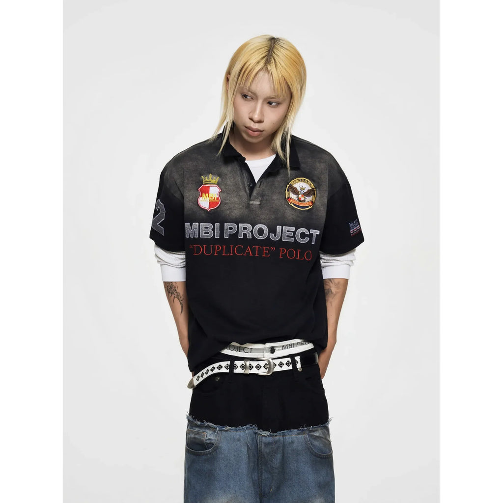 MBI | UNIFORM WASHED POLO - FADED BLACK