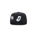 STRIPED PILLBOX CAP