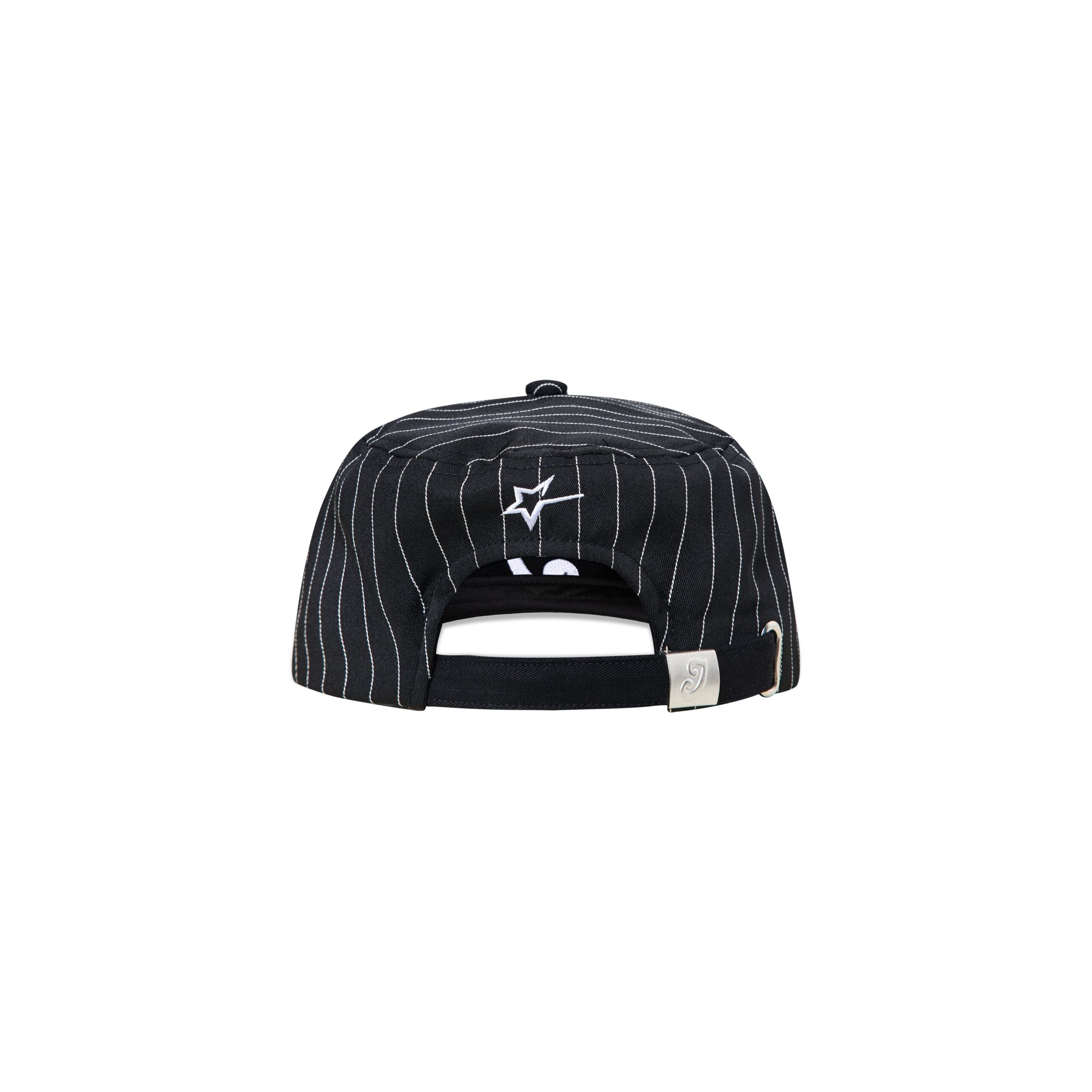 STRIPED PILLBOX CAP