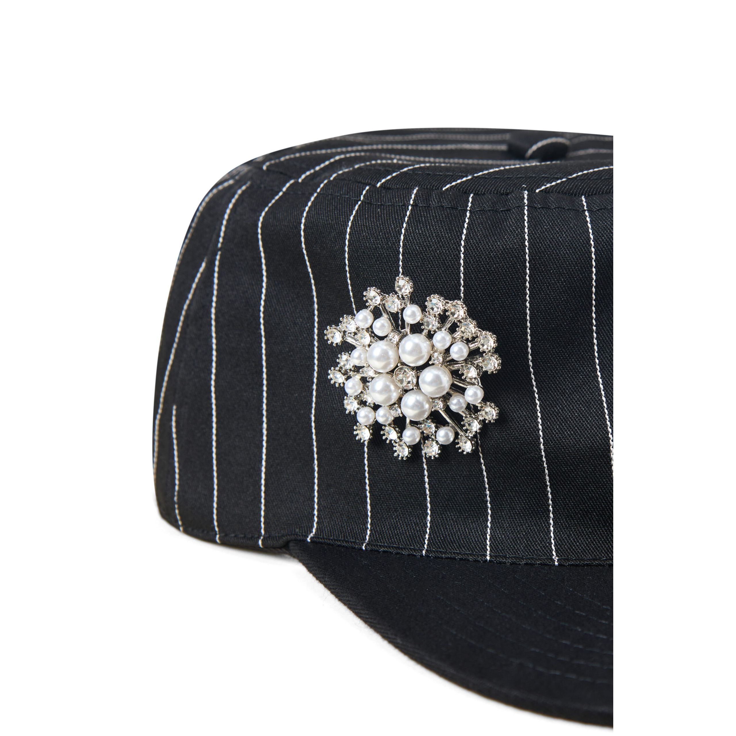 STRIPED PILLBOX CAP