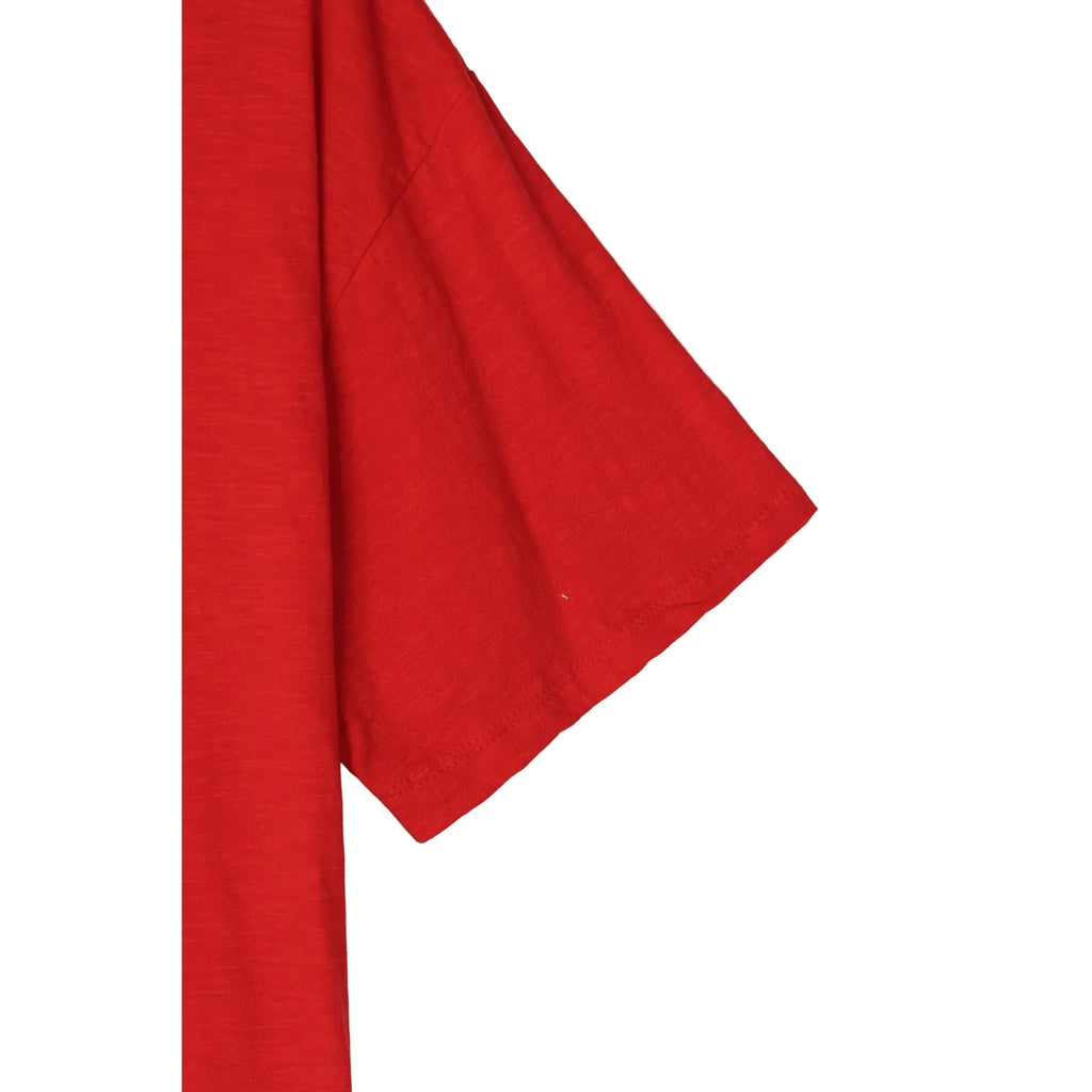 Vintage Poit Slap Crop Half Tee - Red / Grey / Black