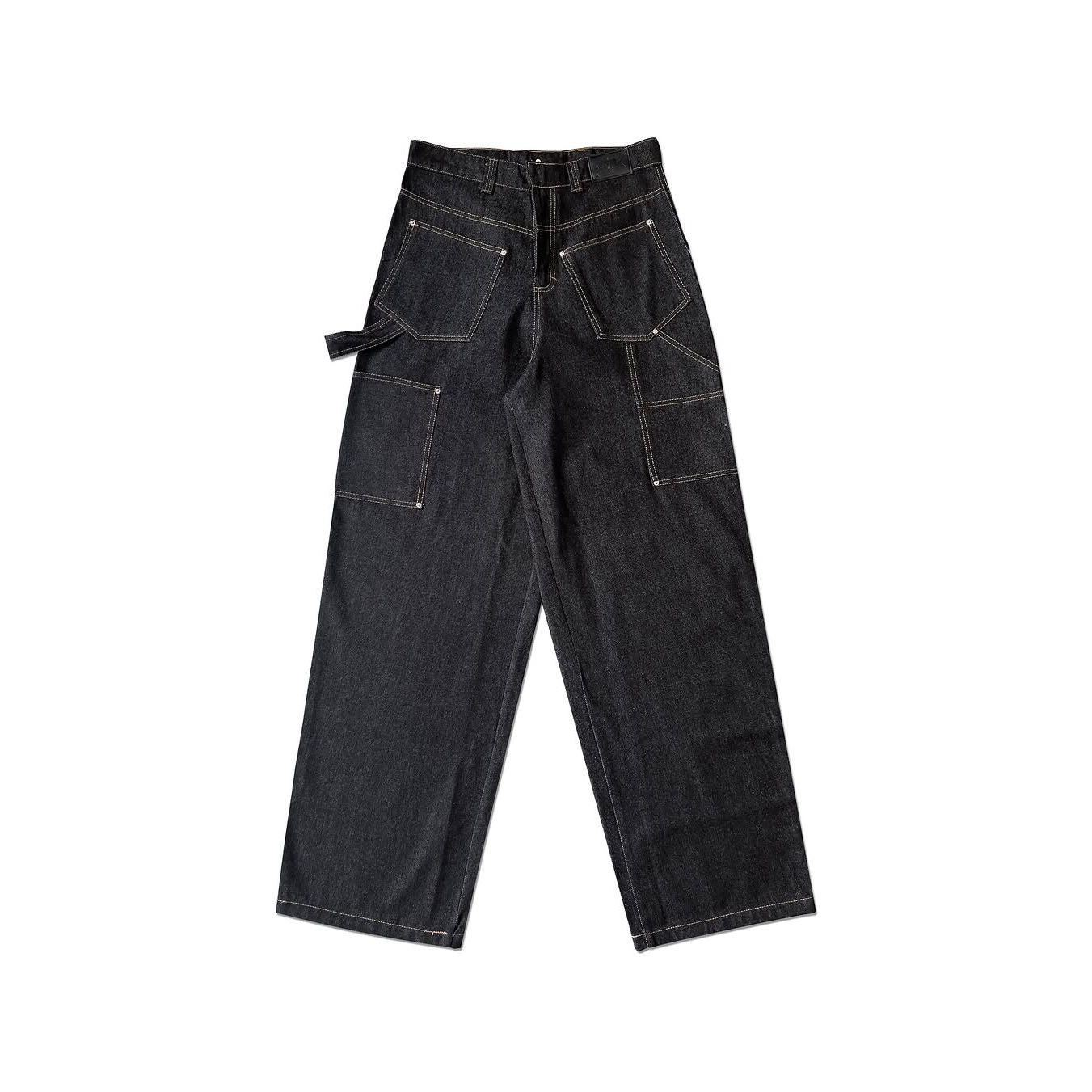REVERSE DOUBLE KNEE RAW DENIM