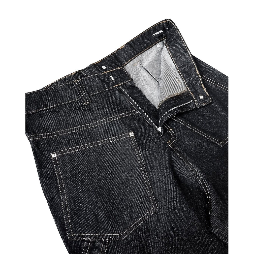 REVERSE DOUBLE KNEE RAW DENIM