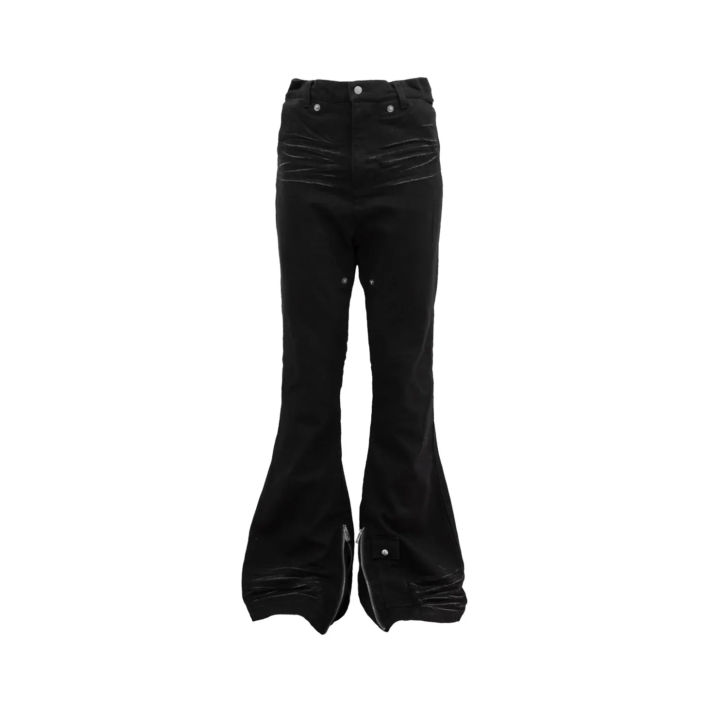【ROSEN KREUZ】SIDE BELT DOCKING FLARE PANTS (Denim)