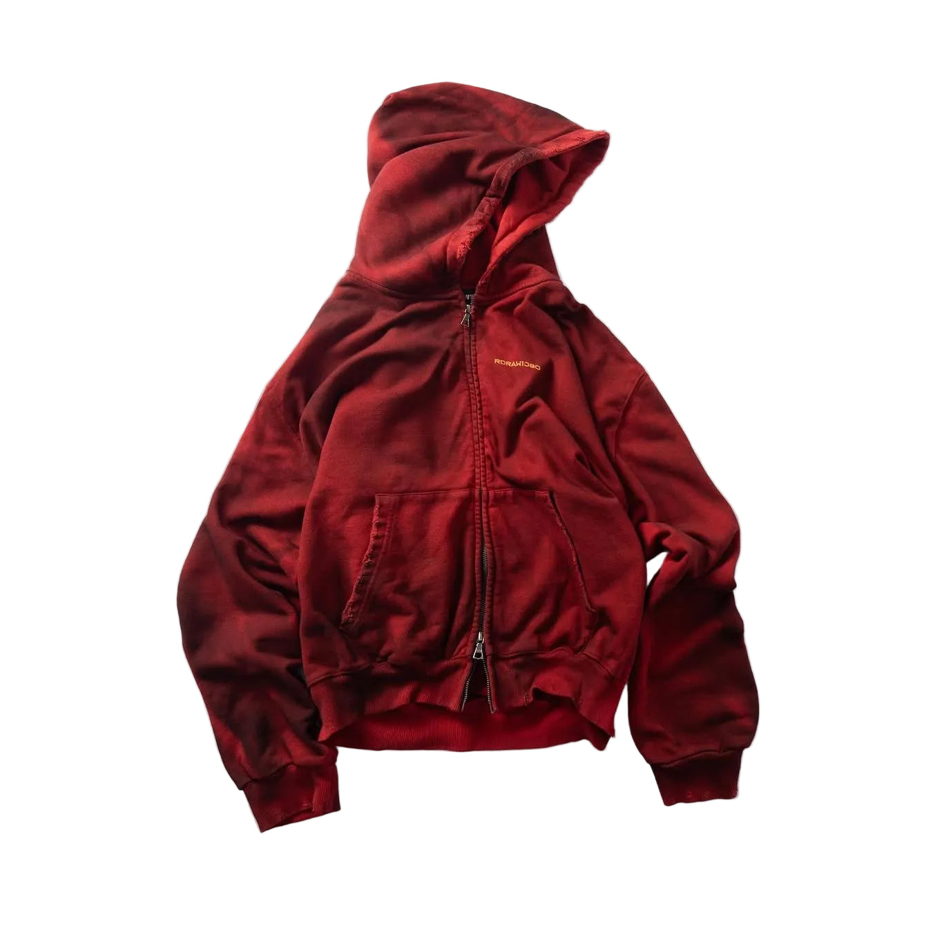 RDW BIG LOGO DIRT ZIP-UP HOODIE
