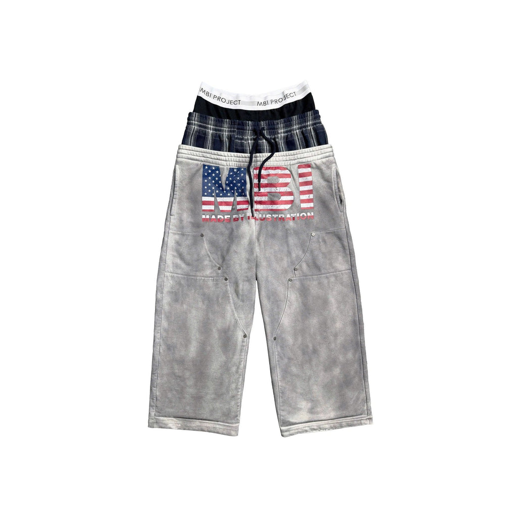 MBI | TRIPLE WAISTED SƯEATPANTS - DIRTY GRAY