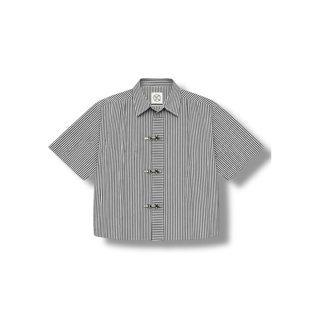 Fireman Buckle Half Shirt - Black / Blue / Navy