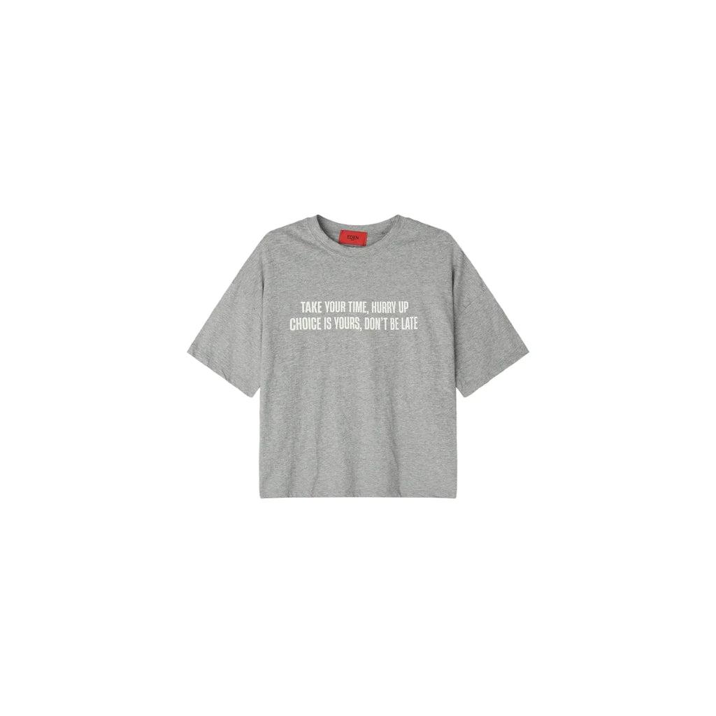Vintage Poit Slap Crop Half Tee - Red / Grey / Black
