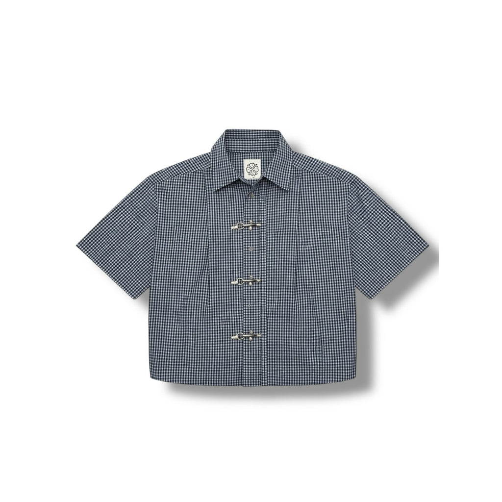 Fireman Buckle Half Shirt - Black / Blue / Navy