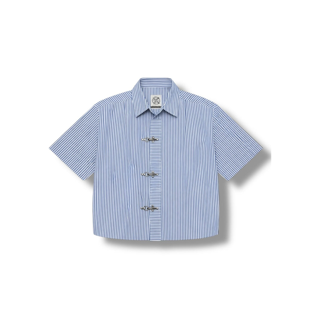 Fireman Buckle Half Shirt - Black / Blue / Navy