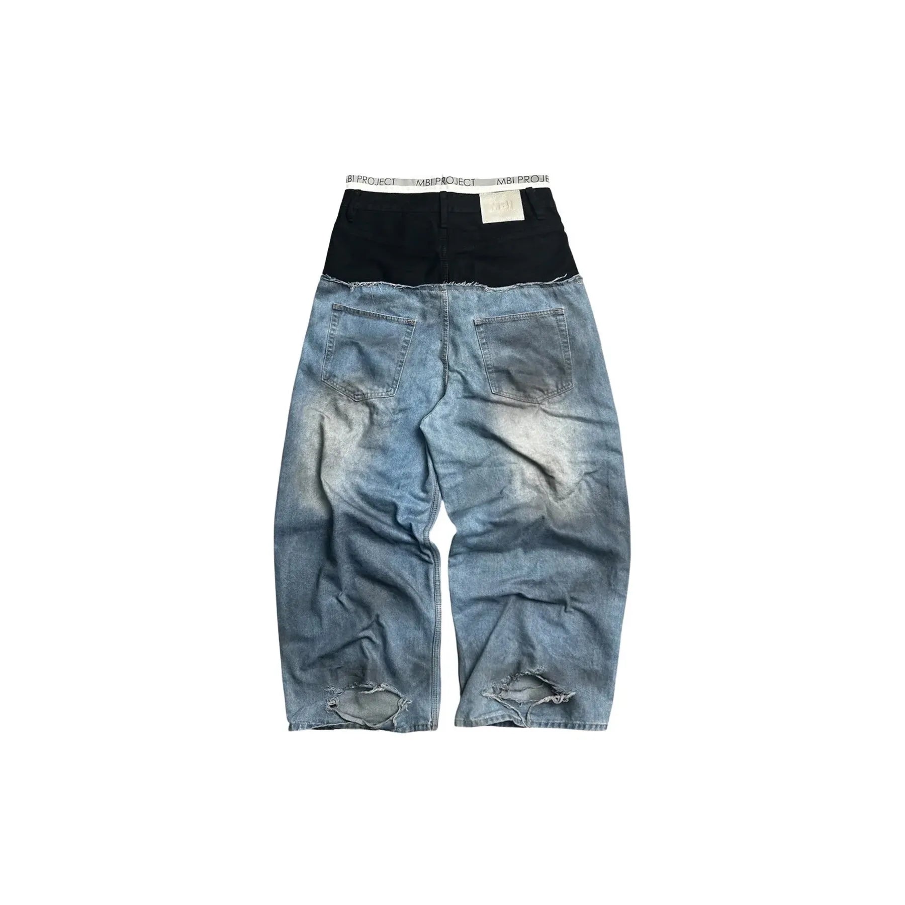 MBI | UNDERWEAR CUT UP JEANS - DIRTY INDIGO
