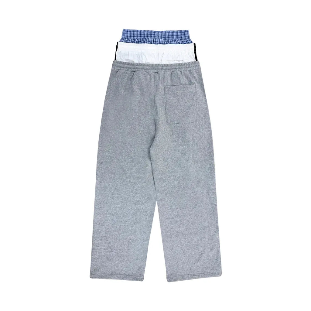 3 Layered Sweat Pants - Grey