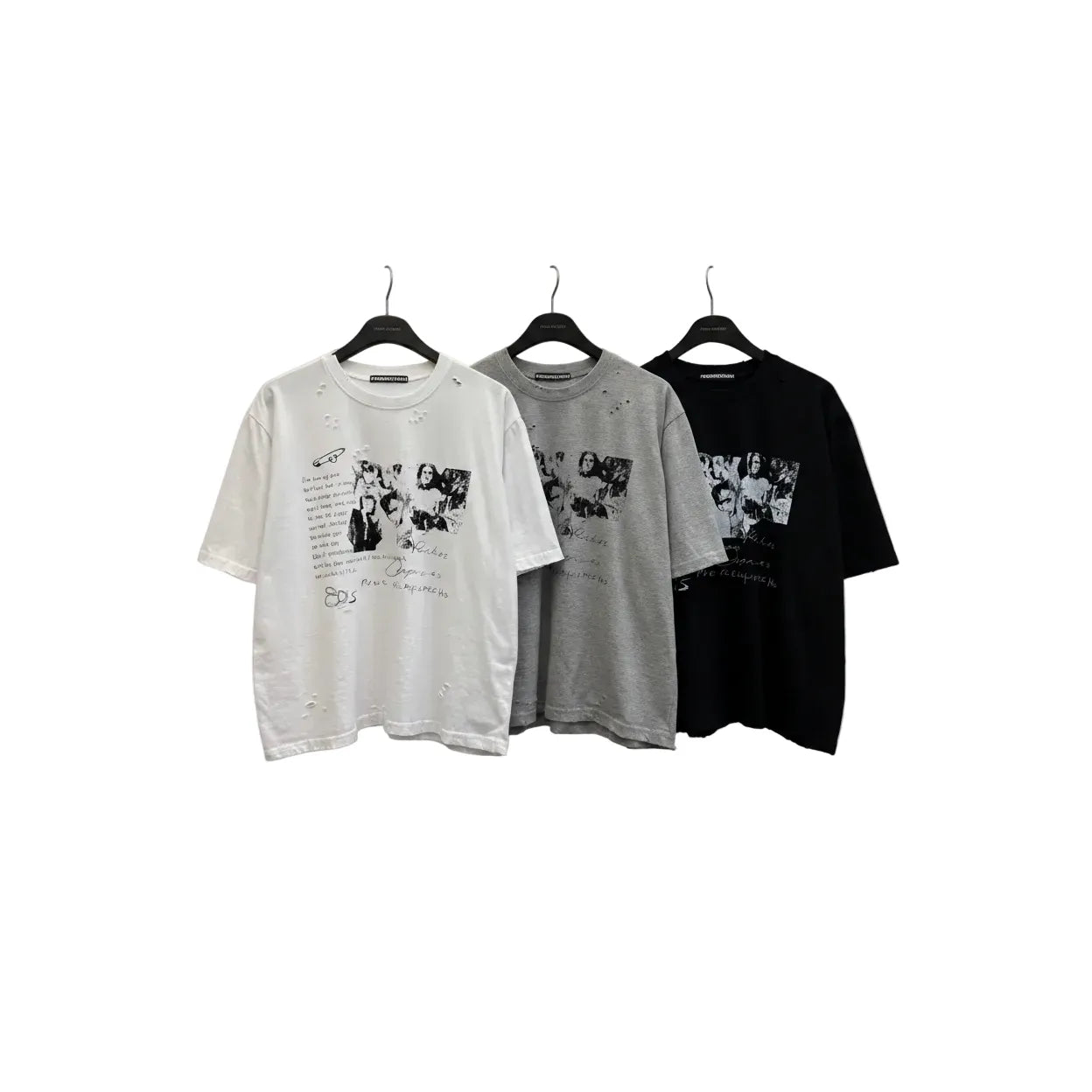 Punk Relationship Boxy Tee - White / Grey / Black