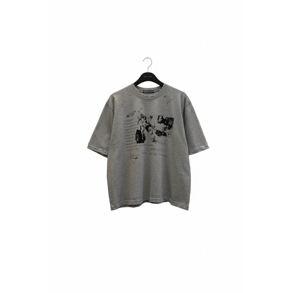 Punk Relationship Boxy Tee - White / Grey / Black