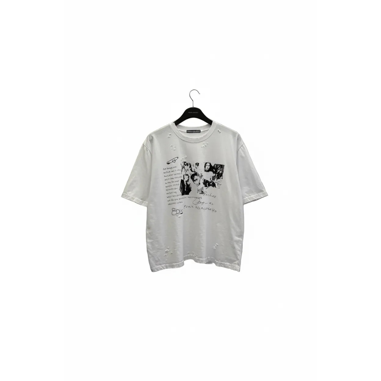 Punk Relationship Boxy Tee - White / Grey / Black