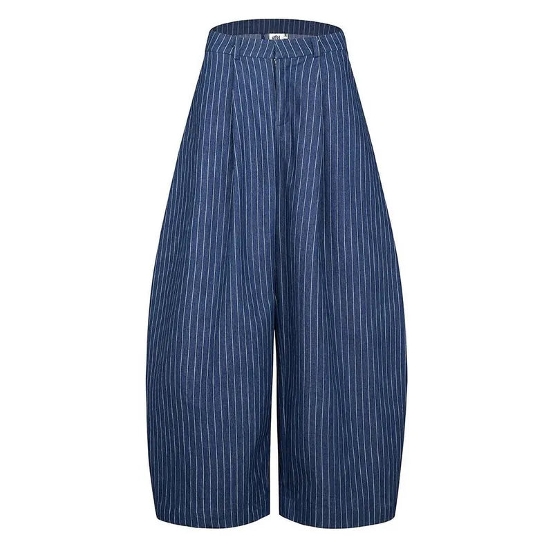 PP STRIPED PANTS - NAVY