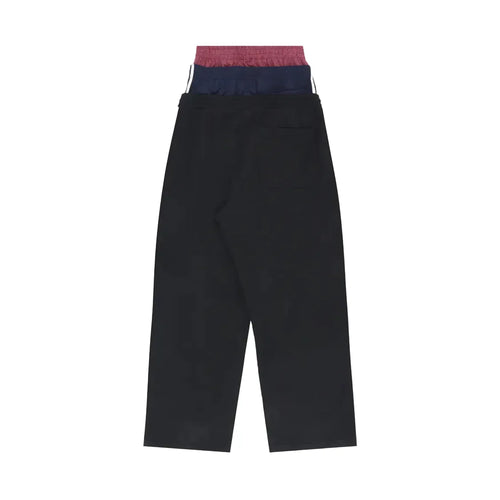 3 Layered Track Pants - Black