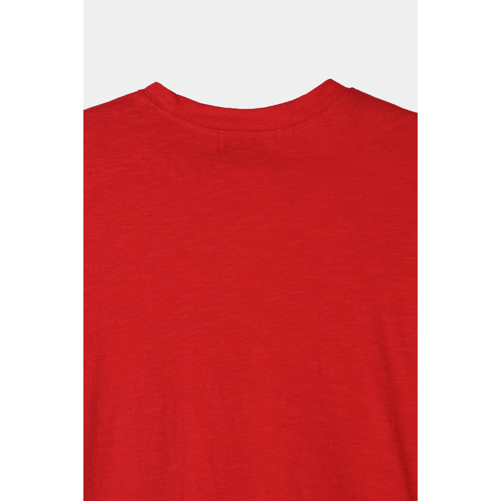 Vintage Poit Slap Crop Half Tee - Red / Grey / Black