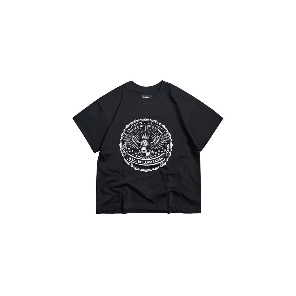 MBI | UNIVERSITY LOGO TEE - BLACK/WHITE