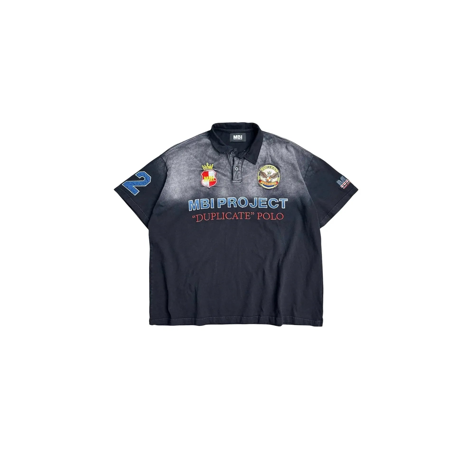MBI | UNIFORM WASHED POLO - FADED BLACK
