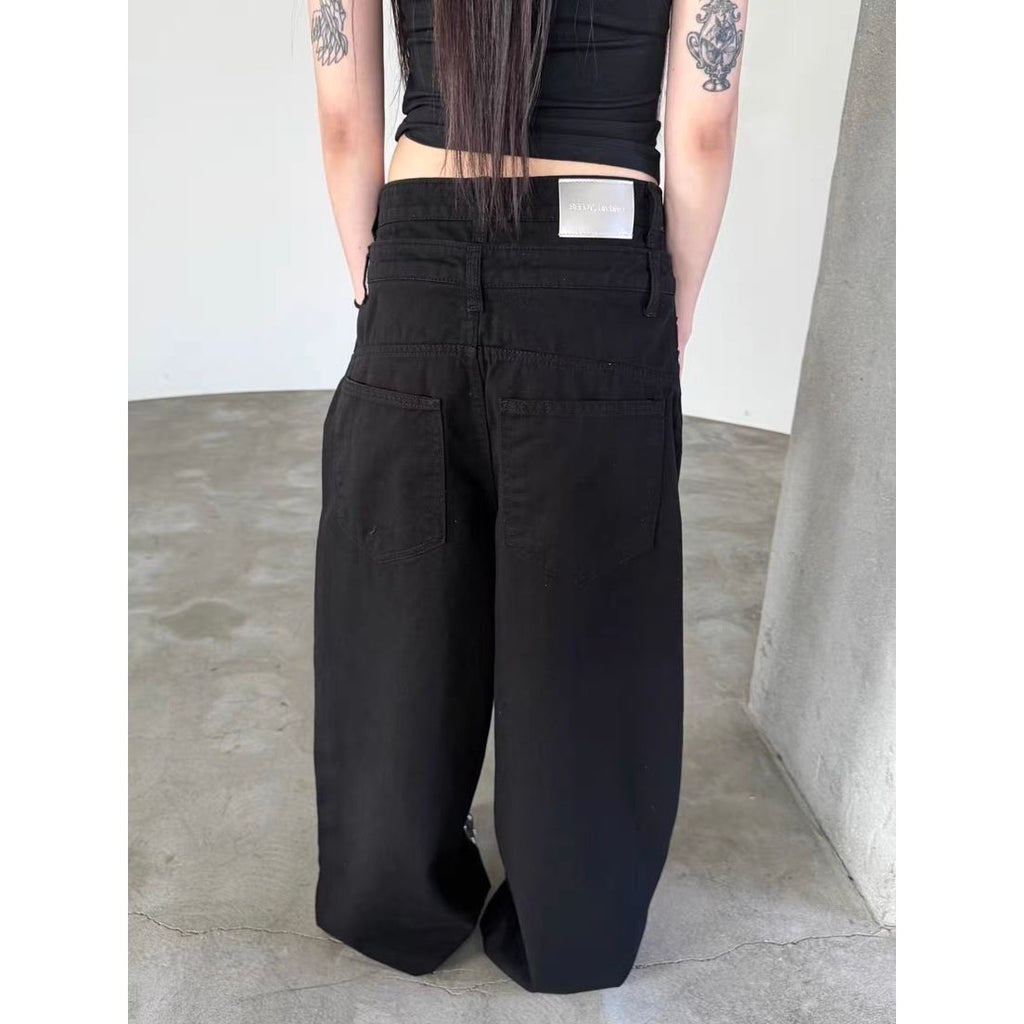 Core Button Balloon Pants - Black