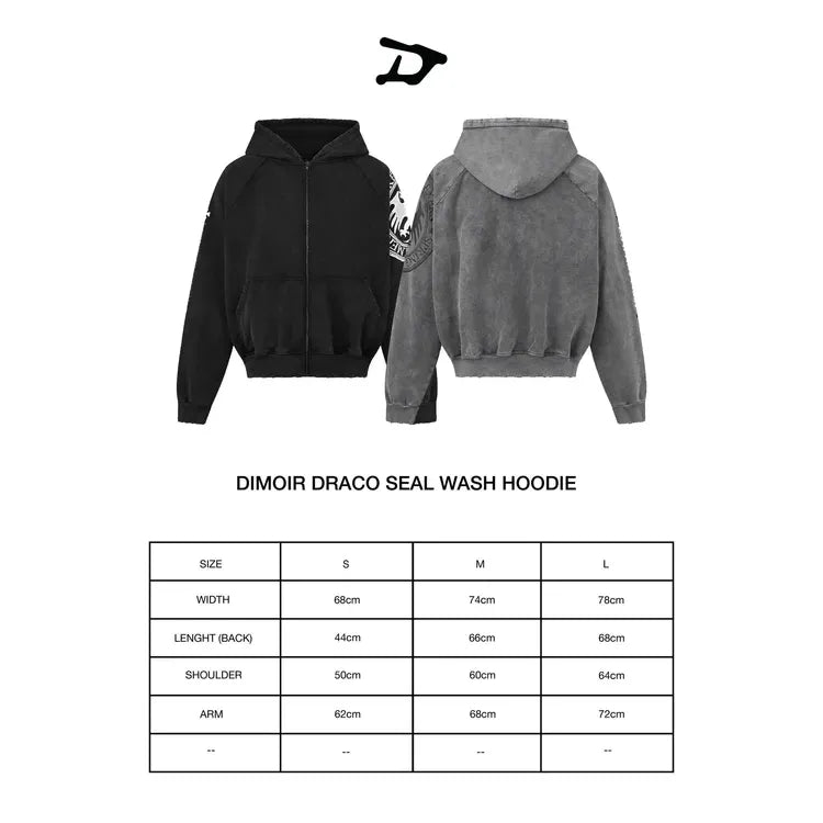 DIMOIR DRACO SEAL WASH HOODIE