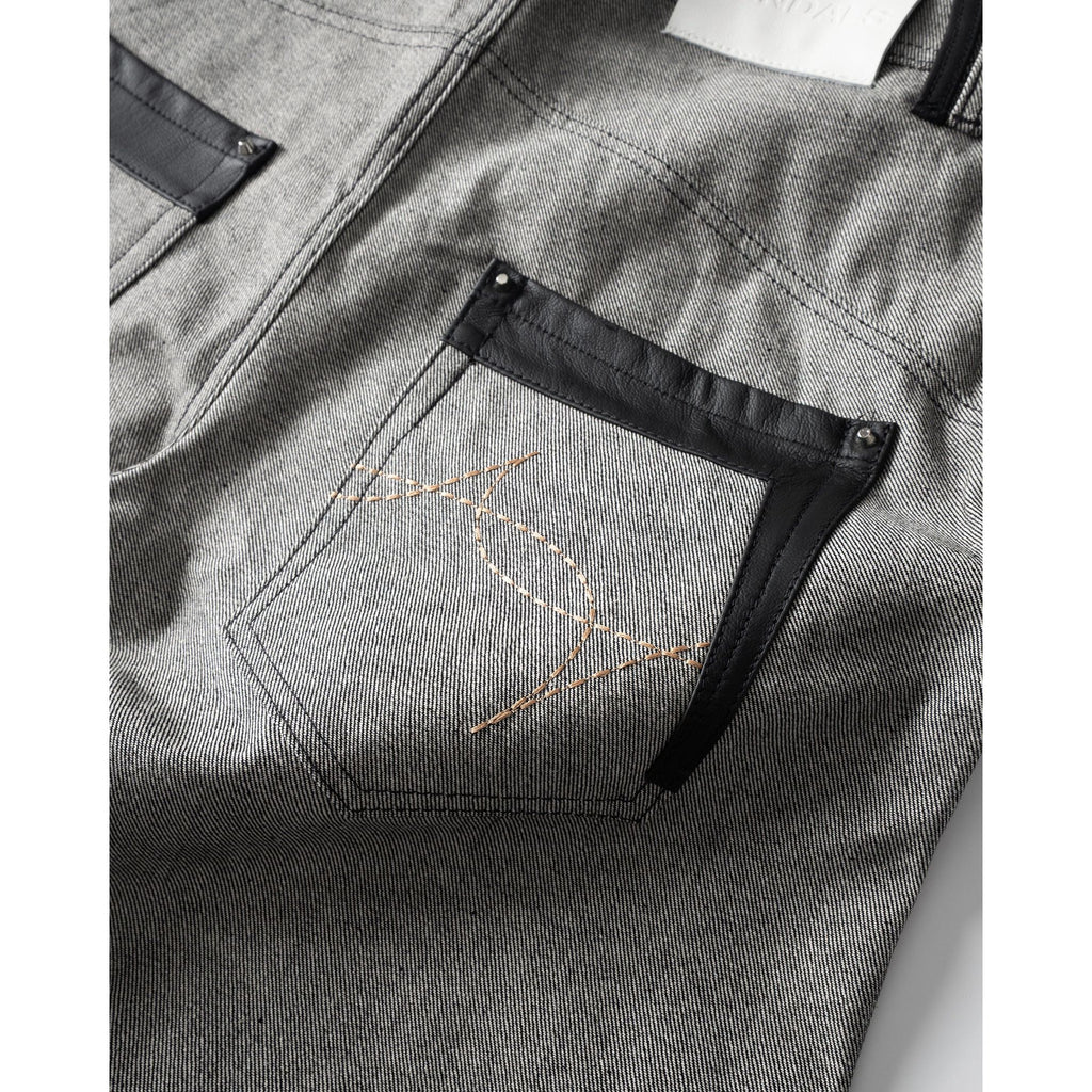INSIDE OUT RAW DENIM BAGGY JEANS