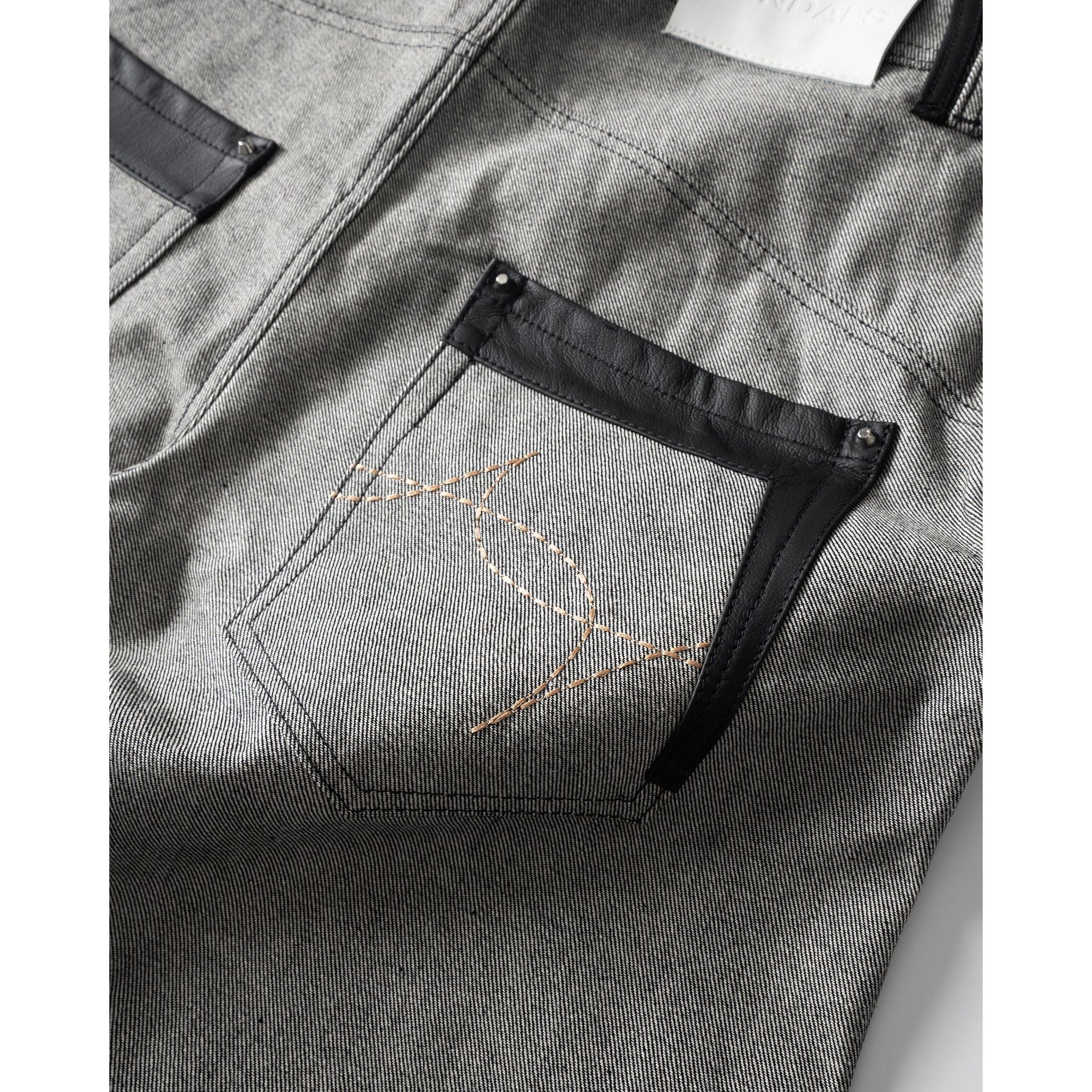 INSIDE OUT RAW DENIM BAGGY JEANS