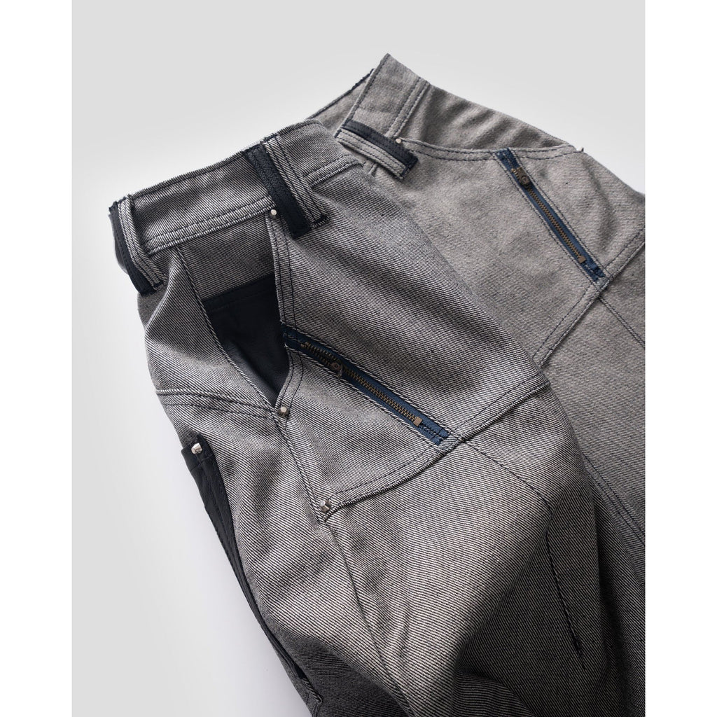 INSIDE OUT RAW DENIM BAGGY JEANS