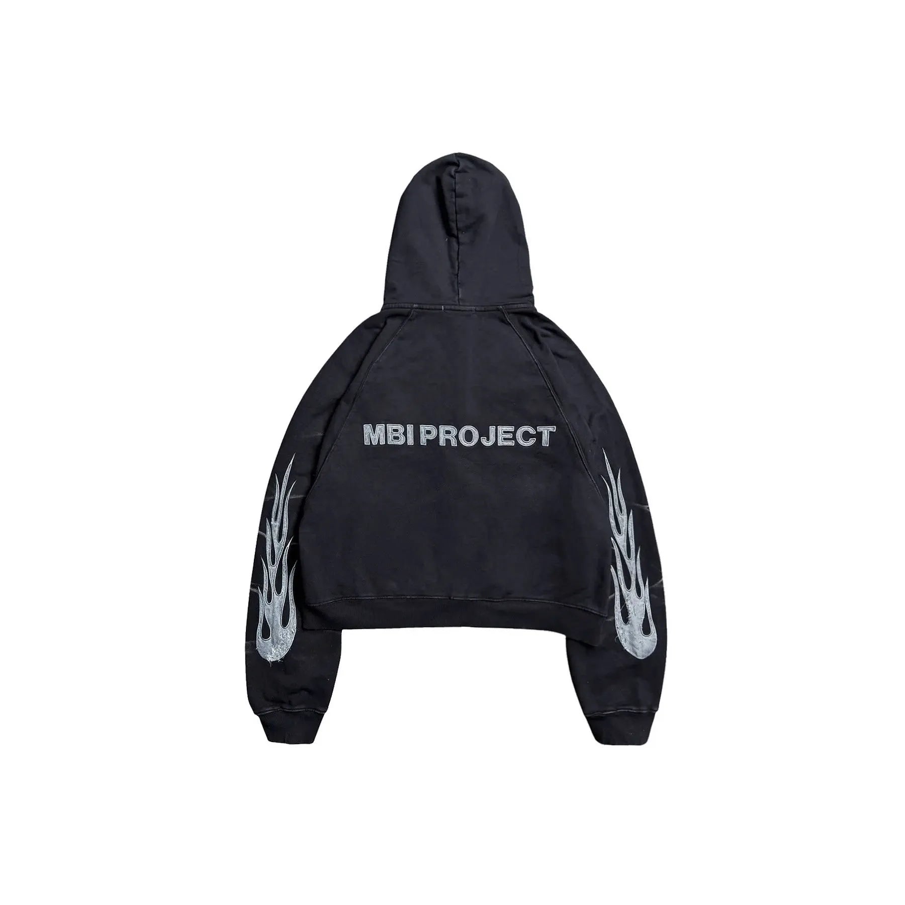 MBI | FADE TO FLAME ZIP HOODIE - FADED BLACK