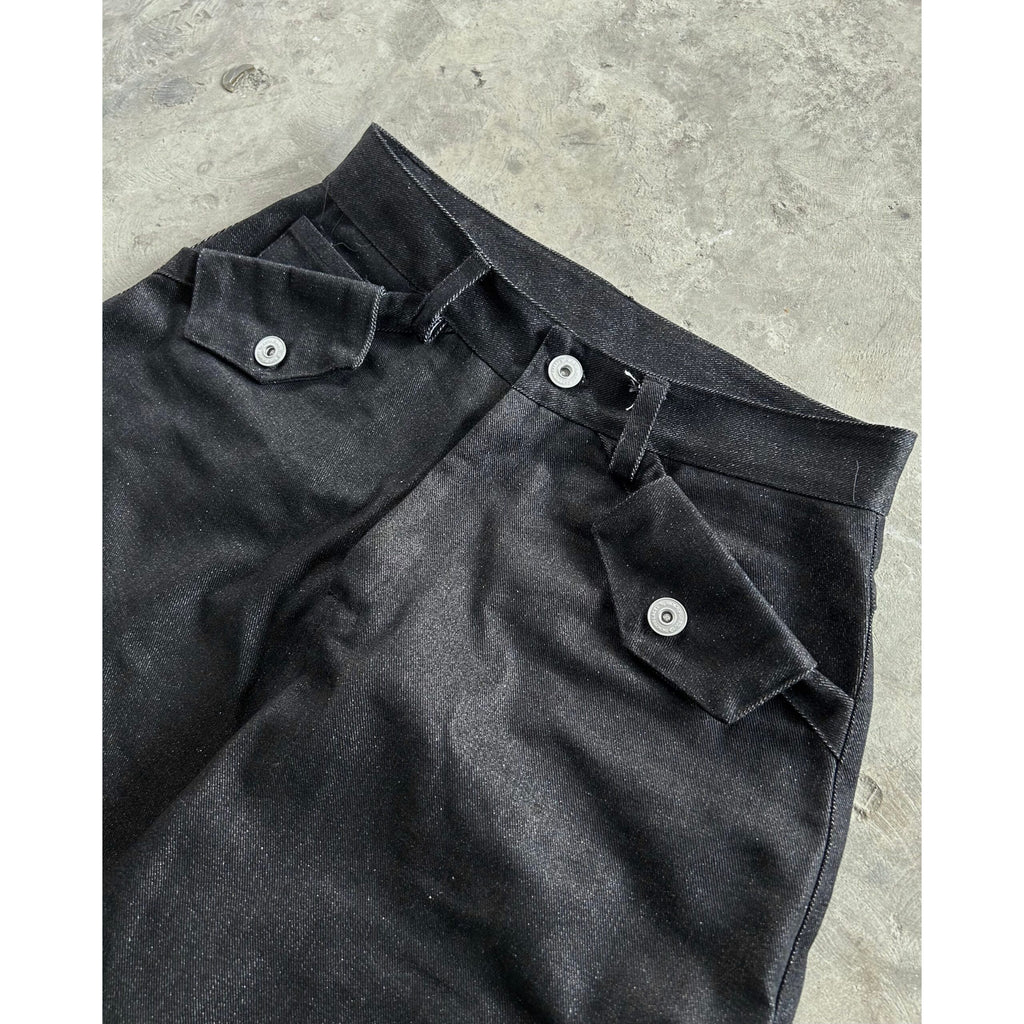 WIDE FIT RAW DENIM PANTS