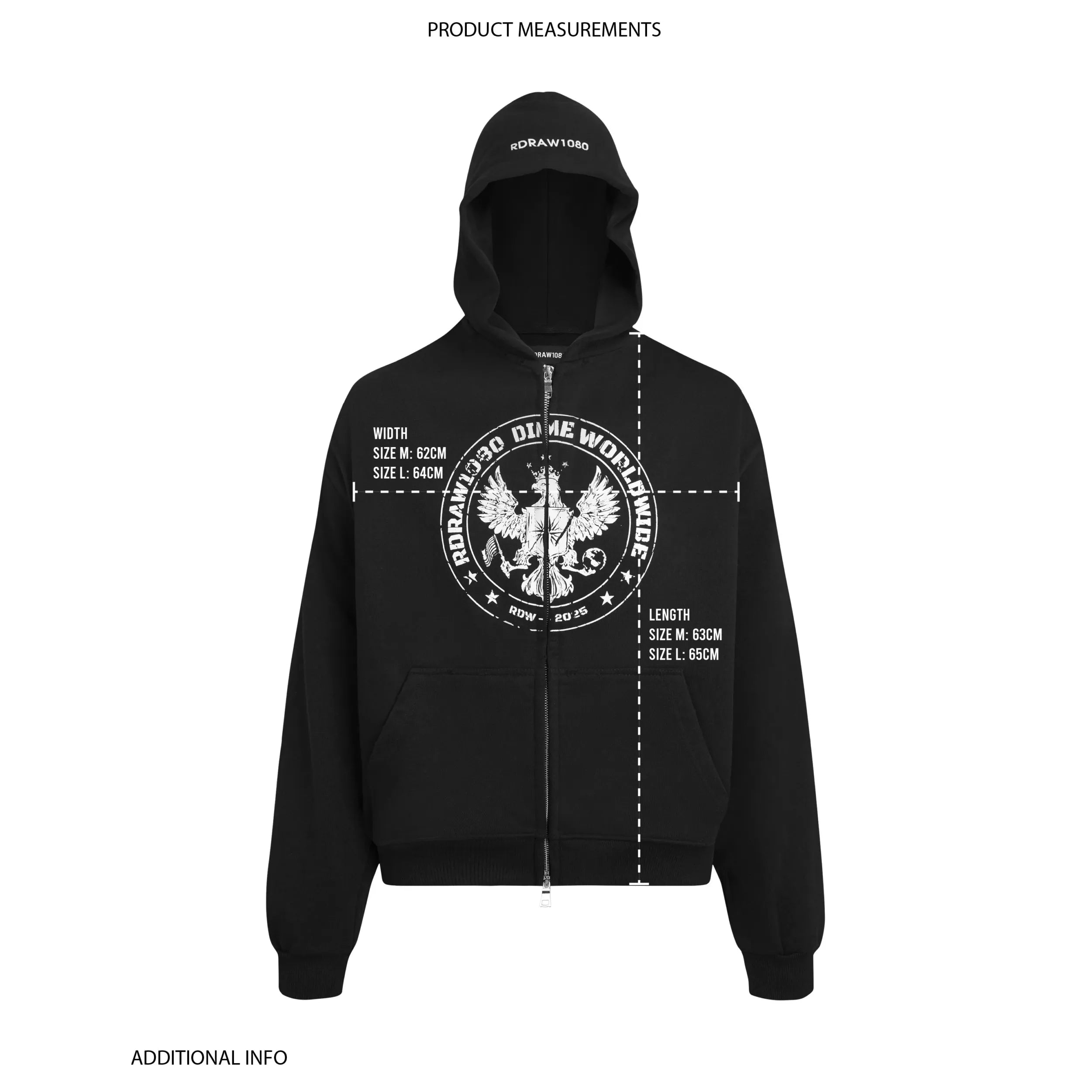 RDW GLORY ZIP-UP HOODIE