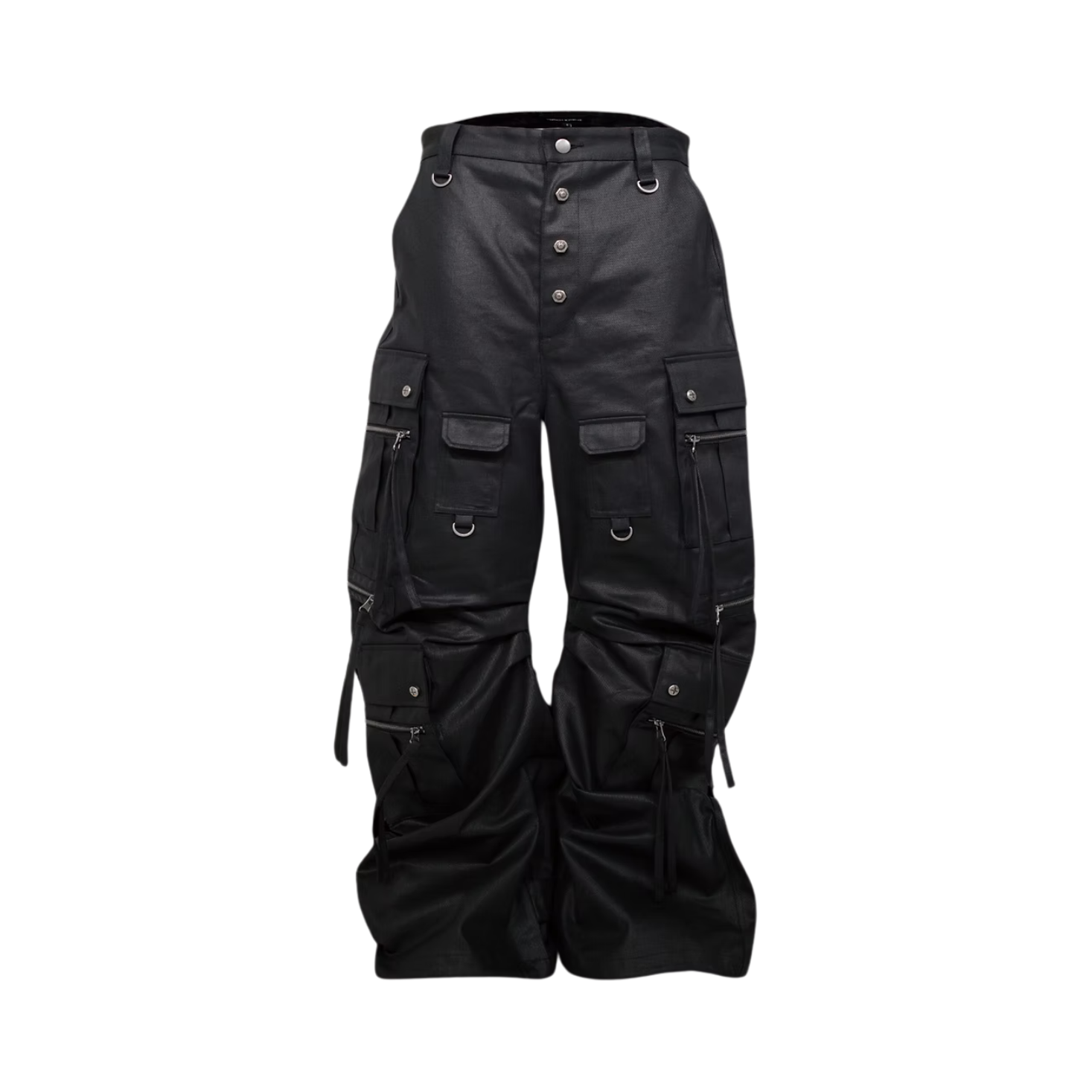 【ROSEN KREUZ】CURVE FIT LONG CARGO PANTS WAXED
