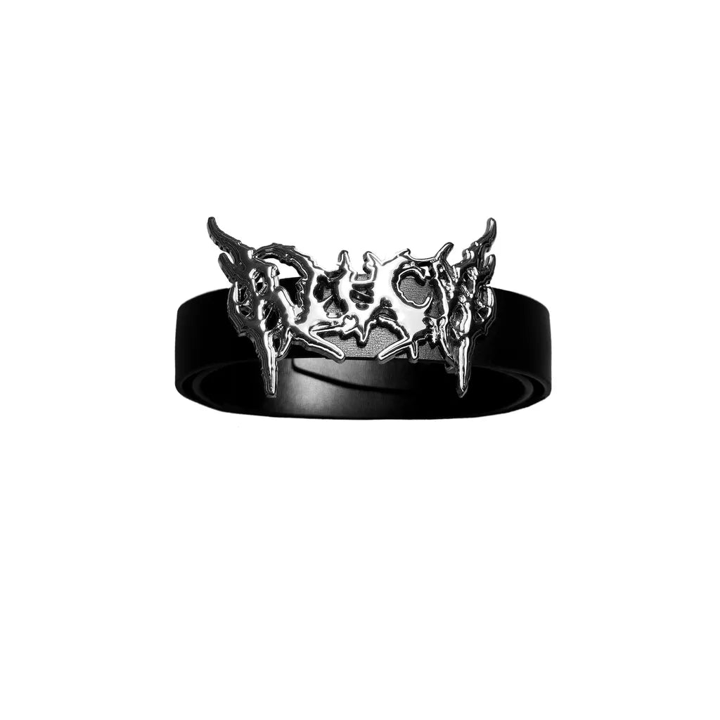 Metal destroy logo - belt