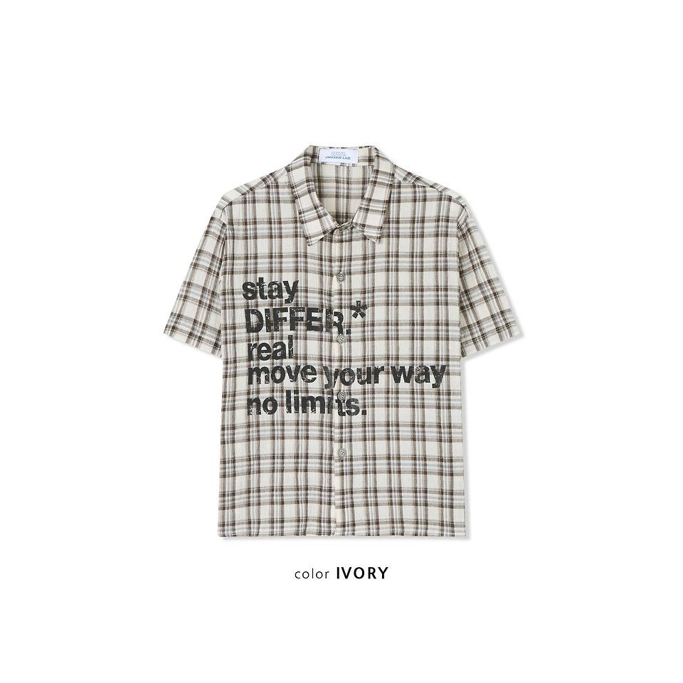 No Limit Crop Shirt - Ivory / Navy