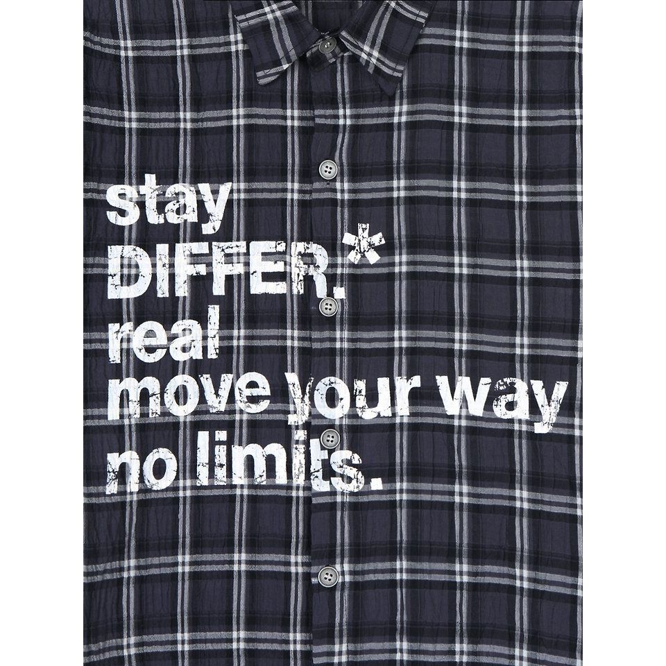 No Limit Crop Shirt - Ivory / Navy