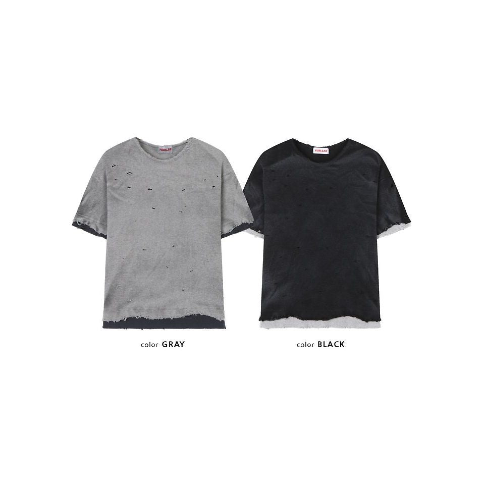 Relief Layered Tee - Grey / Black
