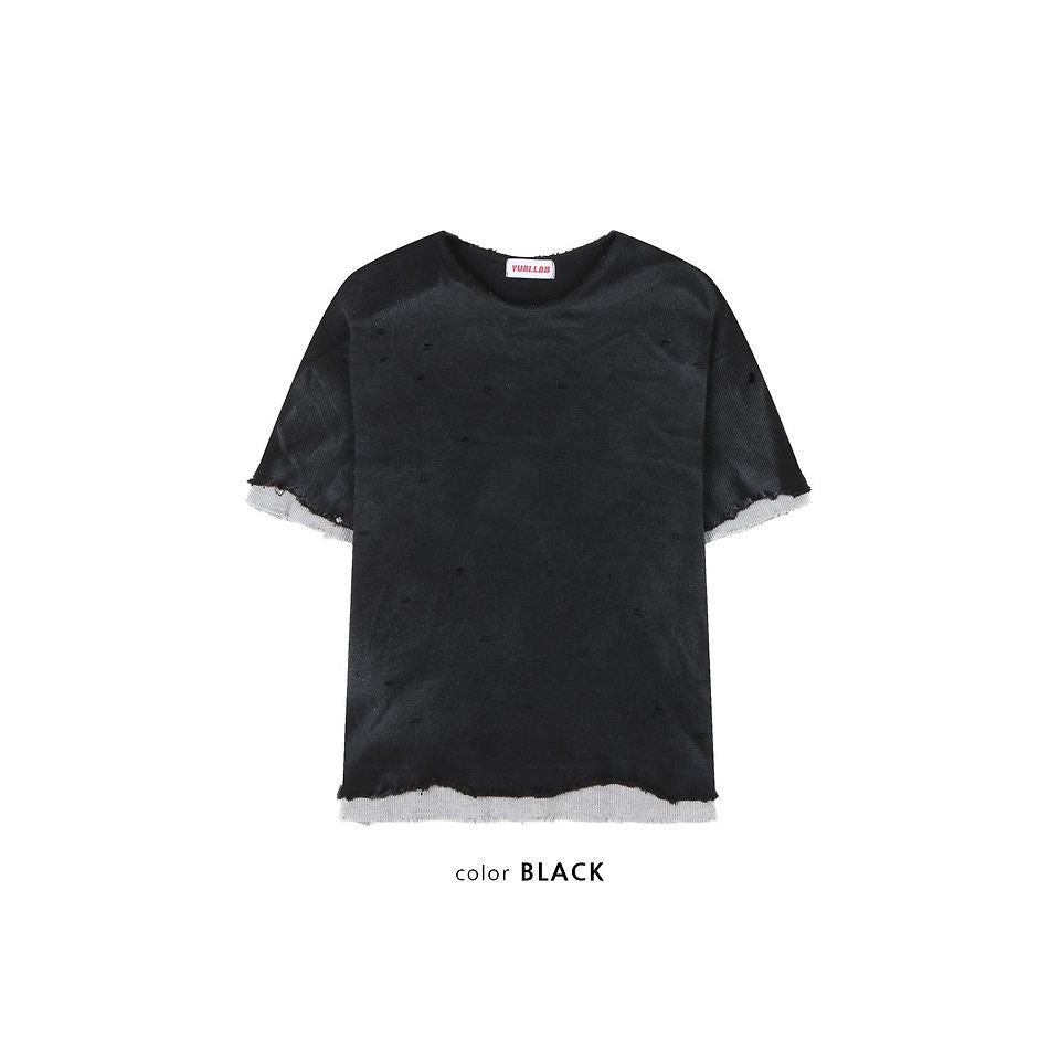 Relief Layered Tee - Grey / Black