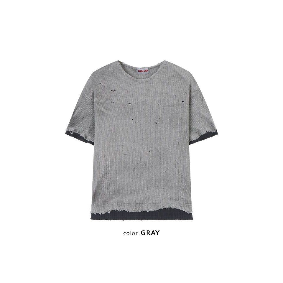 Relief Layered Tee - Grey / Black
