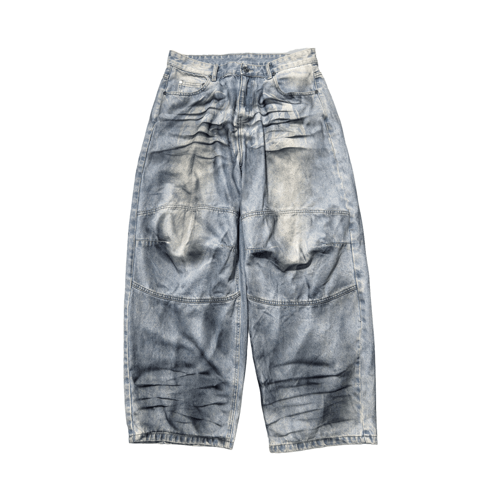 Dirty light blue baggy jeans