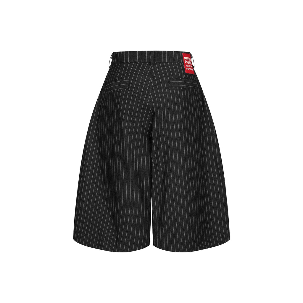 PP PINSTRIPE JORT - BLACK
